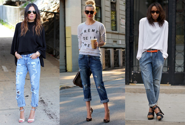 советы по стилю с чем носить джинсы бойфренды | our-woman.ru
