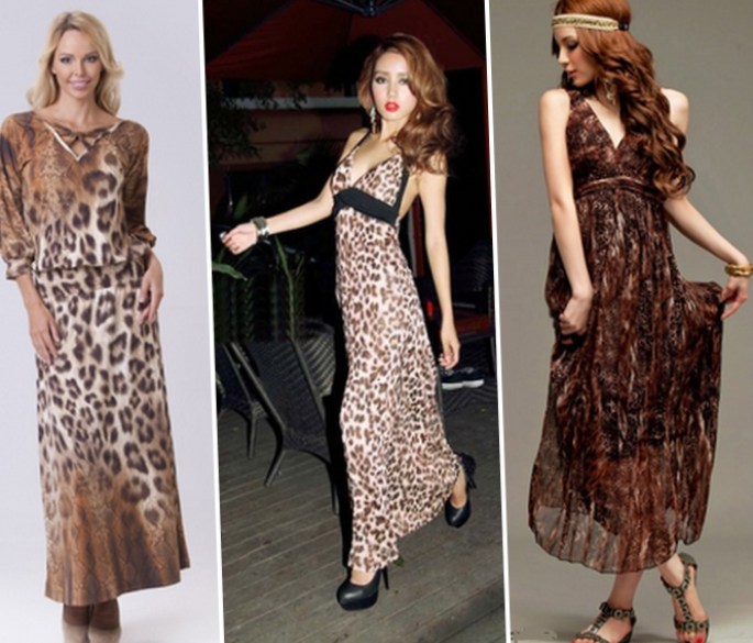 Учимся носить леопардовое платье в пол