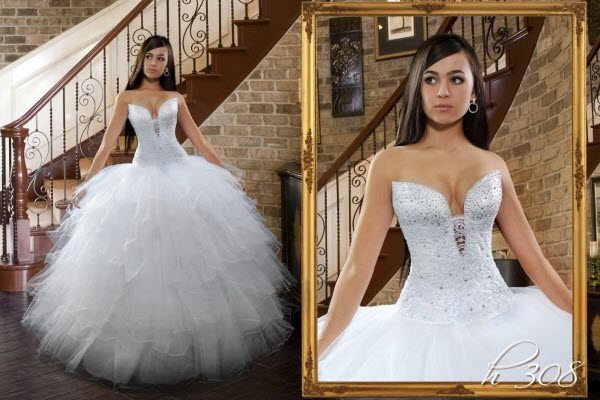 Пышная модель свадебного платья