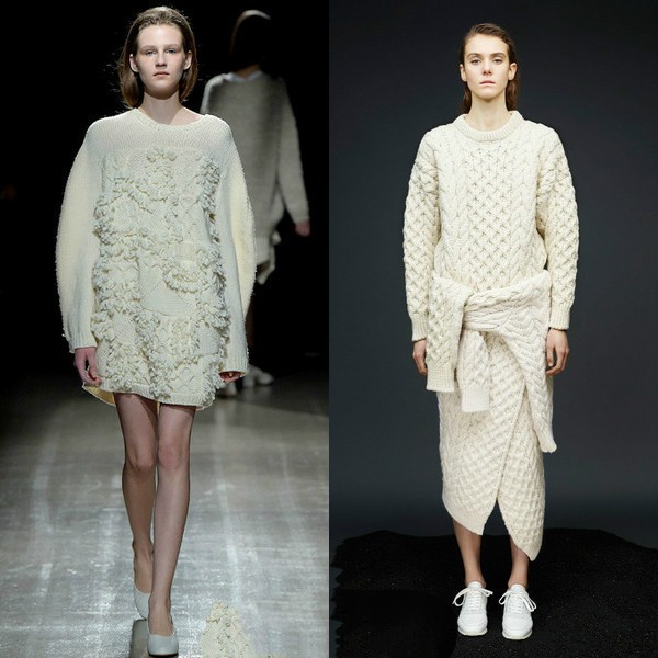 Модное платье-свитер: новые модели 2017 года на фото